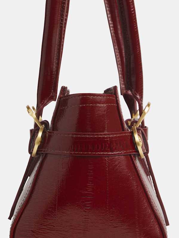 Beatrice Shoulder Bag - Oxblood Eel