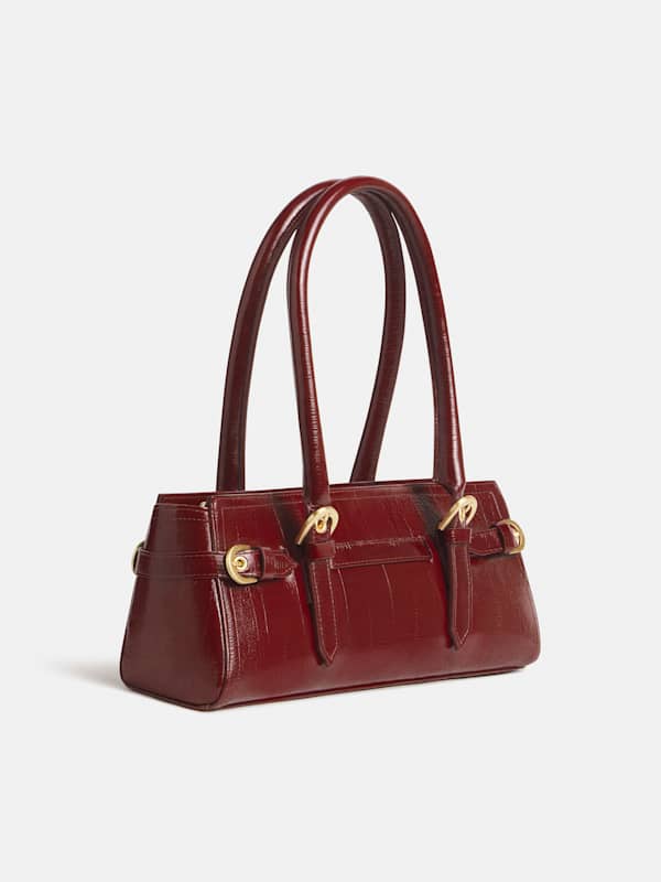 Beatrice Shoulder Bag - Oxblood Eel