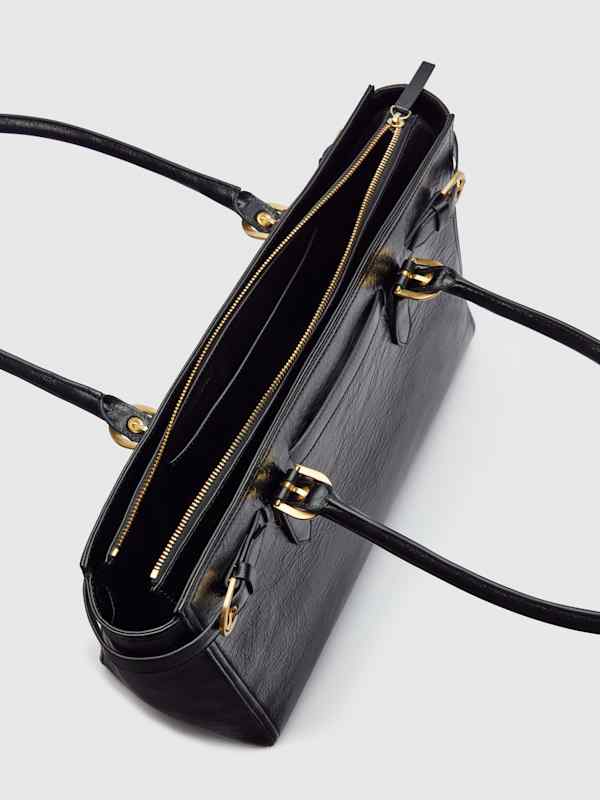 Beatrice Tote Bag - Black Leather