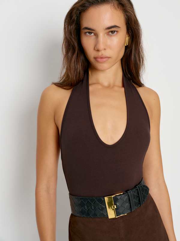 Lyra Knit Bodysuit - Mole