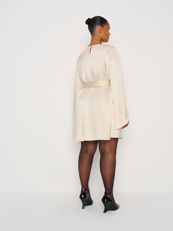 Astrid Silk Dress Es - Fior Di Latte