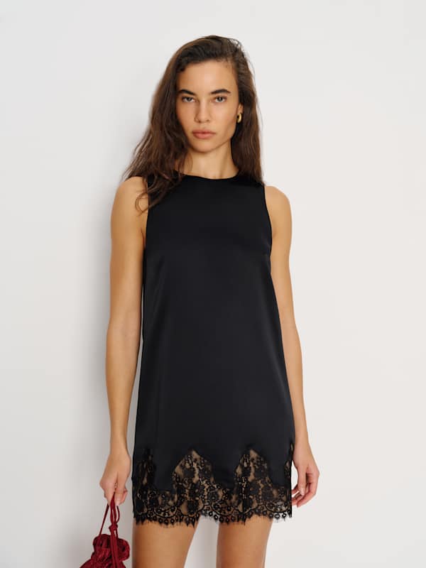 Jessalyn Silk Dress - Black