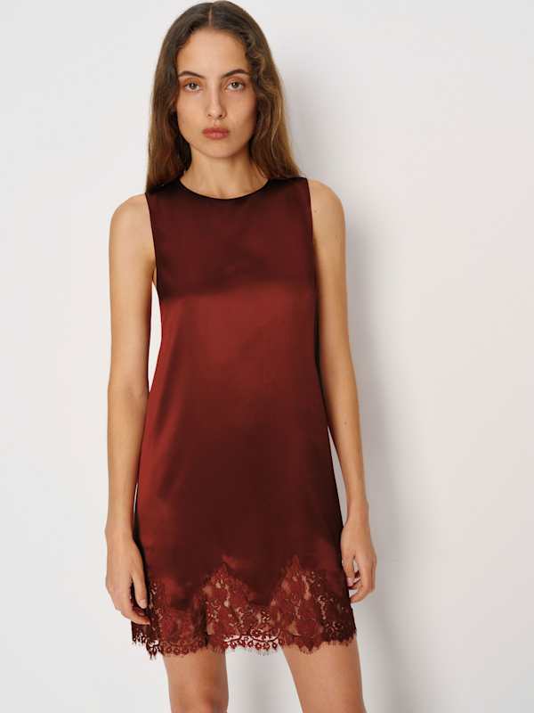 Jessalyn Silk Dress - Chianti