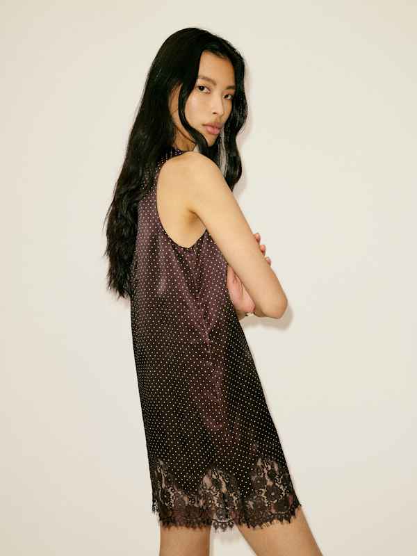 Jessalyn Silk Dress - Pin Dot