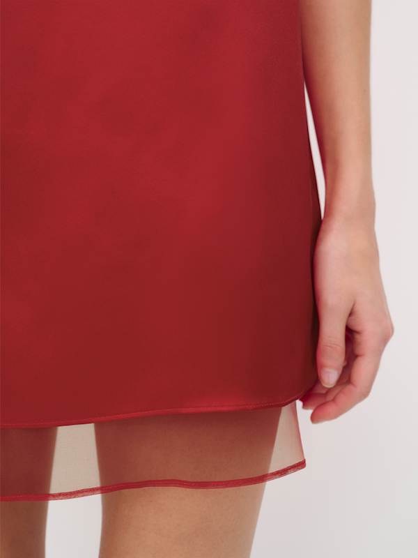 Idra Silk Dress - Lipstick