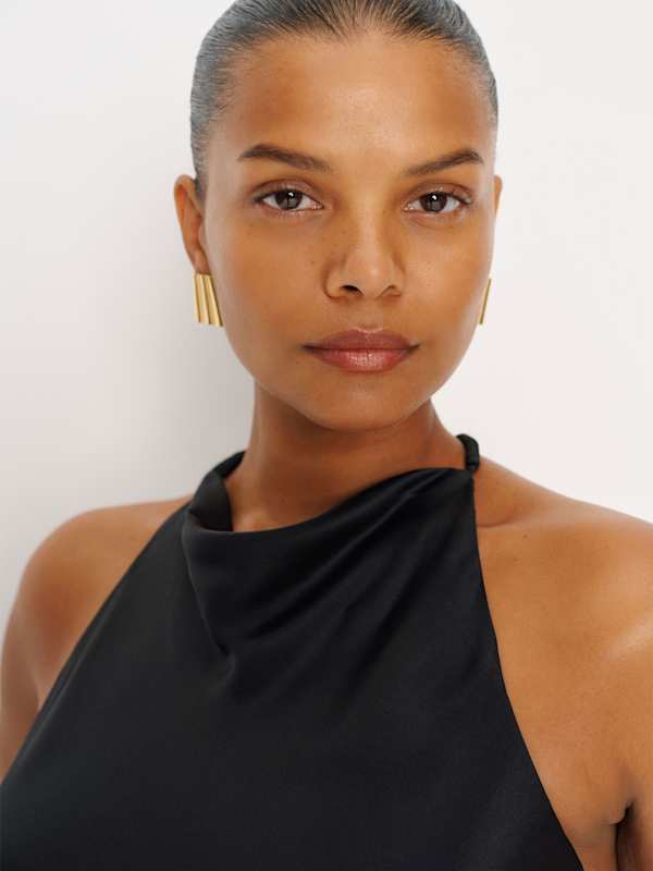 Bianca Silk Dress Es - Black