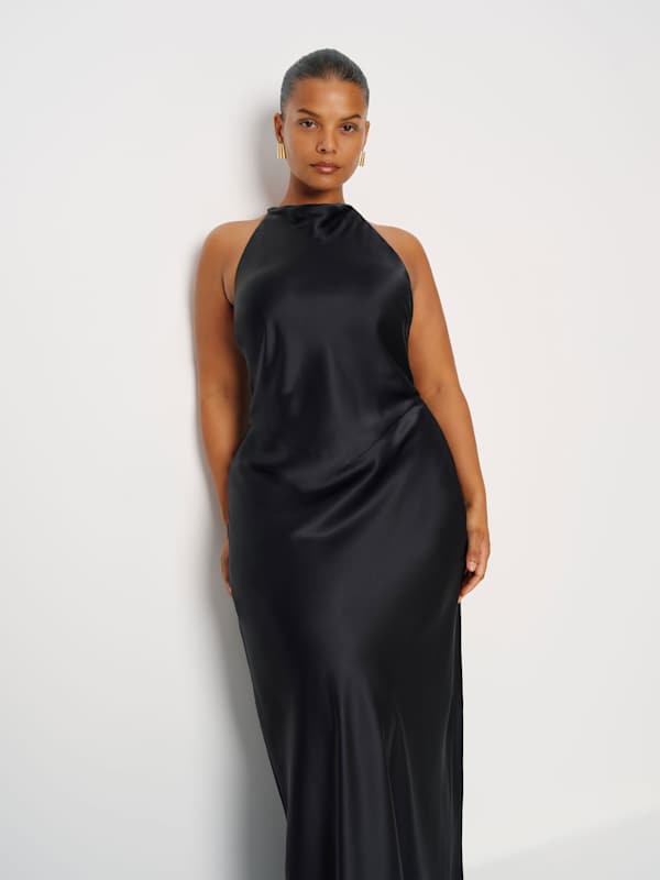 Bianca Silk Dress Es - Black