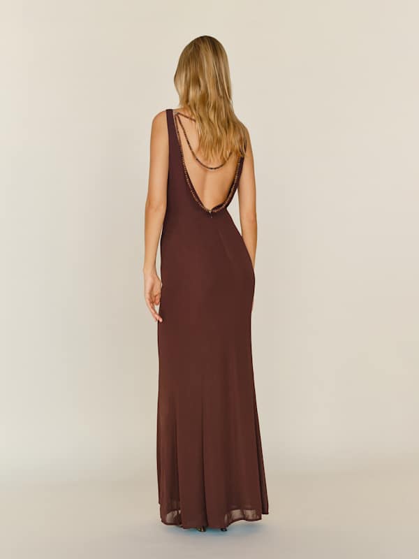 Petites Hugo Dress - Mahogany