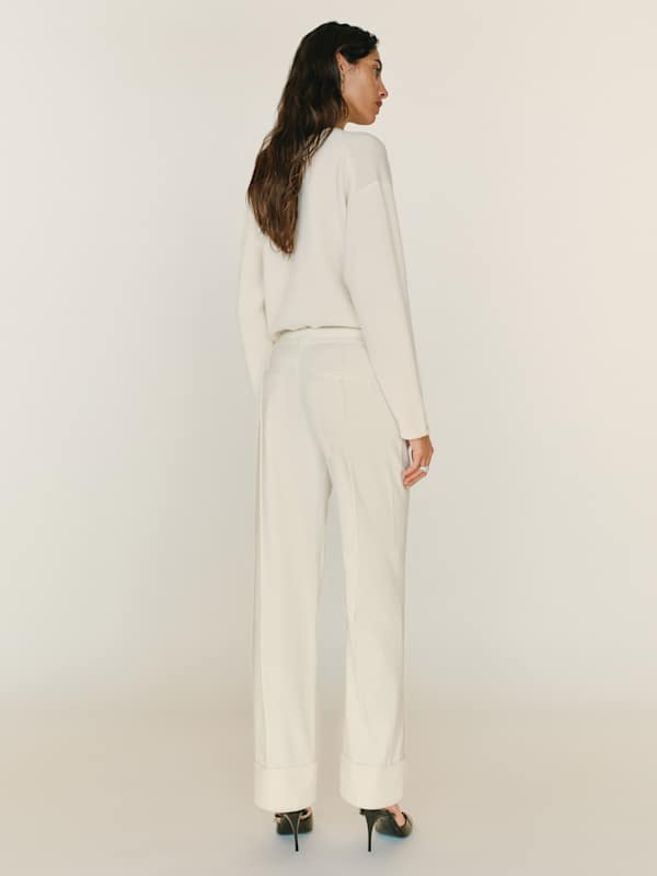 Pantalon Ella sp&eacute;cial Petites - Ivoire