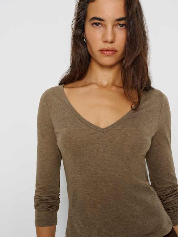 Jenna Long Sleeve Tee - Mixed Nuts