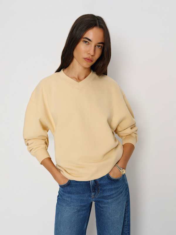 Bowie V Neck Sweatshirt - Blonde