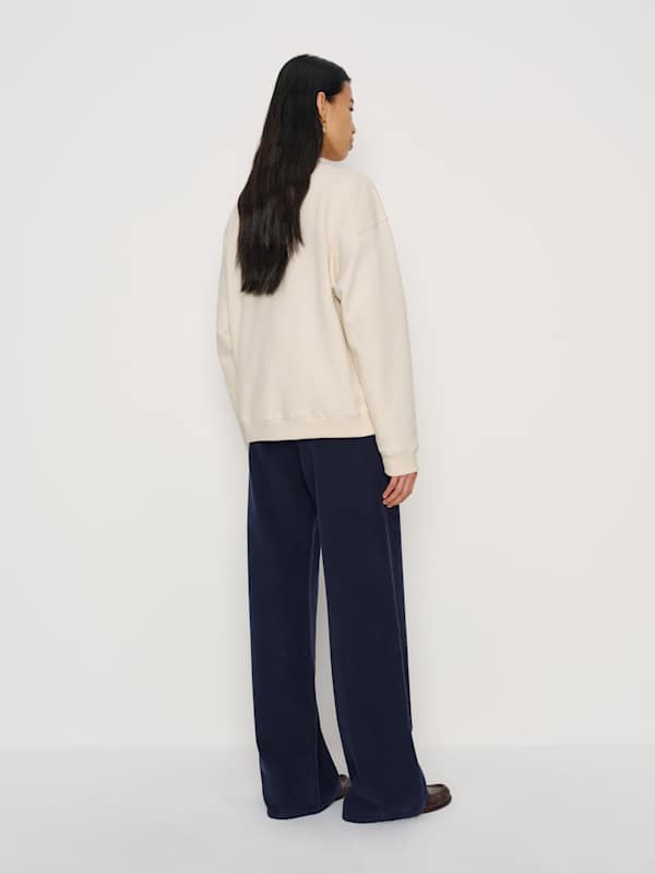 Jade Mock Neck Sweatshirt - Almond