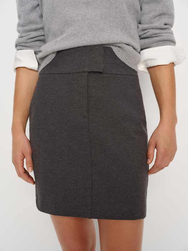 Theo Knit Skirt - Dark Grey