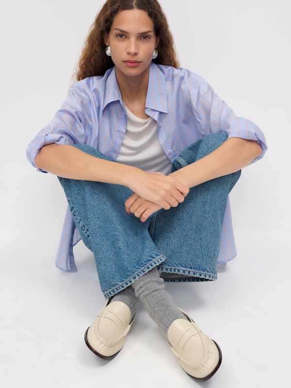 Francine Ruched Loafer - Almond Eel