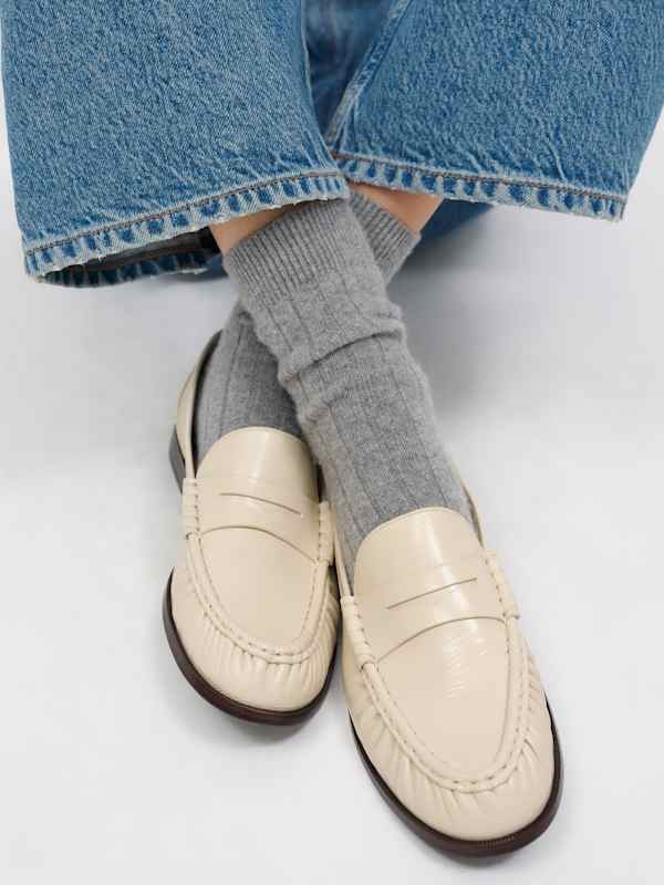 Francine Ruched Loafer - Almond Eel