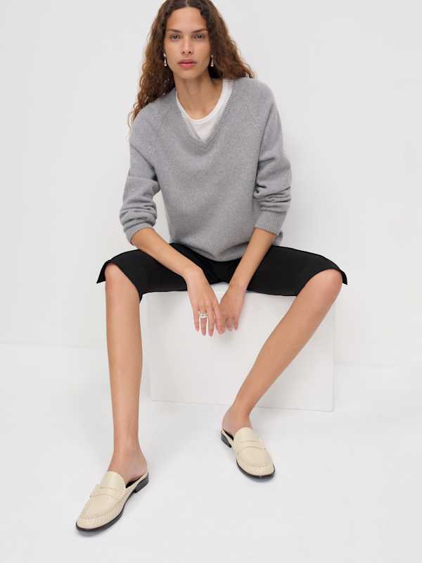 Francine Loafer Mule - Almond Watersnake