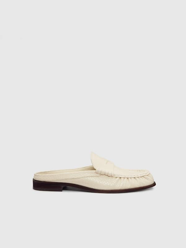 Francine Loafer Mule - Almond Watersnake