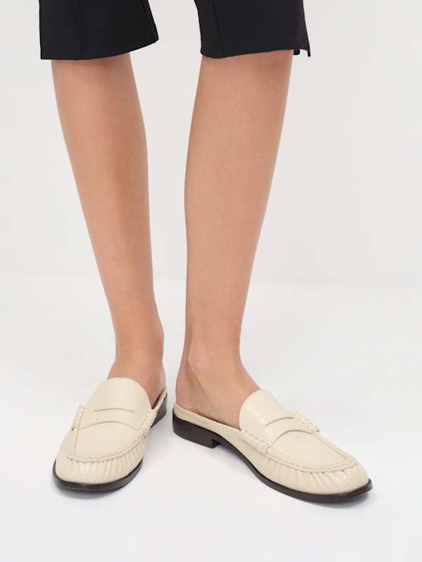 Francine Loafer Mule - Almond Watersnake