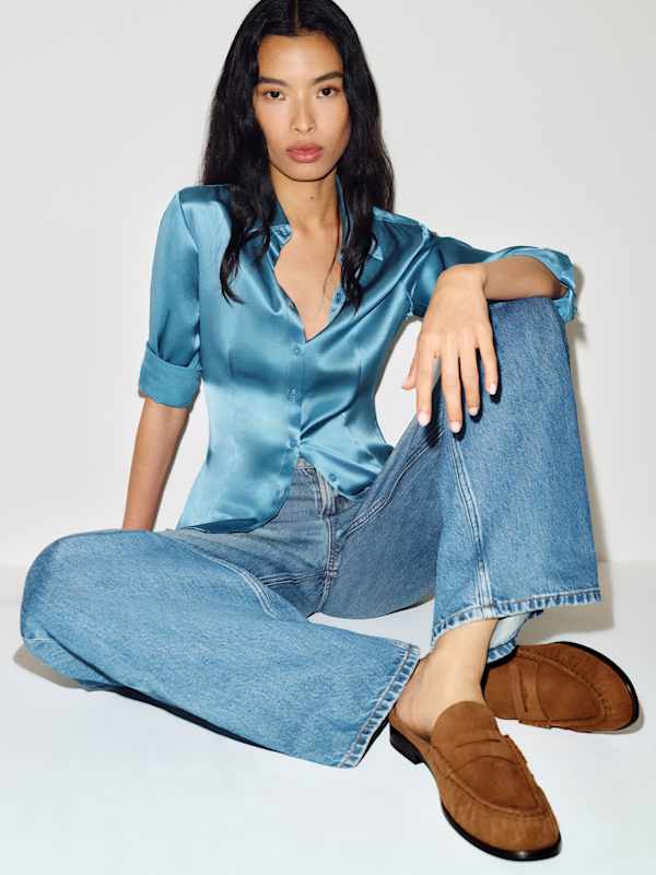 Mocassins mules Francine - Daim cavalier