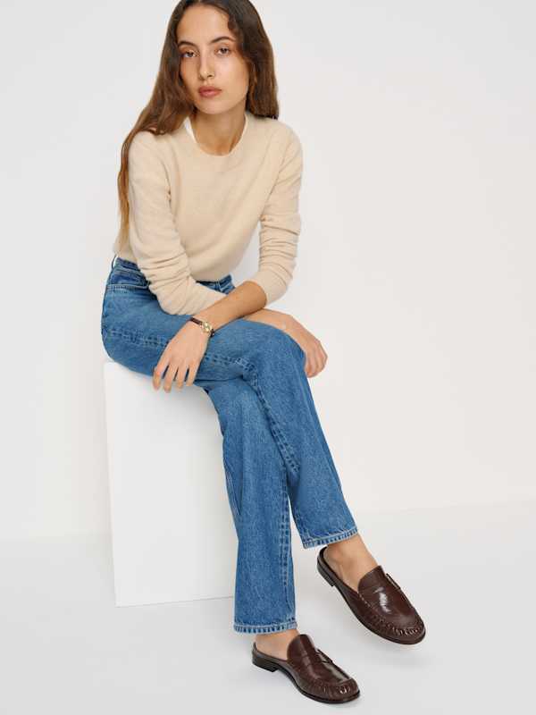 Francine Loafer Mule - Espresso Crinkle Patent