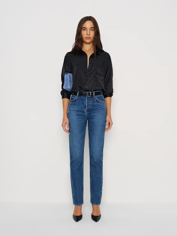 Eli Oversized Silk Shirt - Black