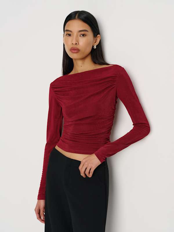 Berlin Knit Top - Deep Red