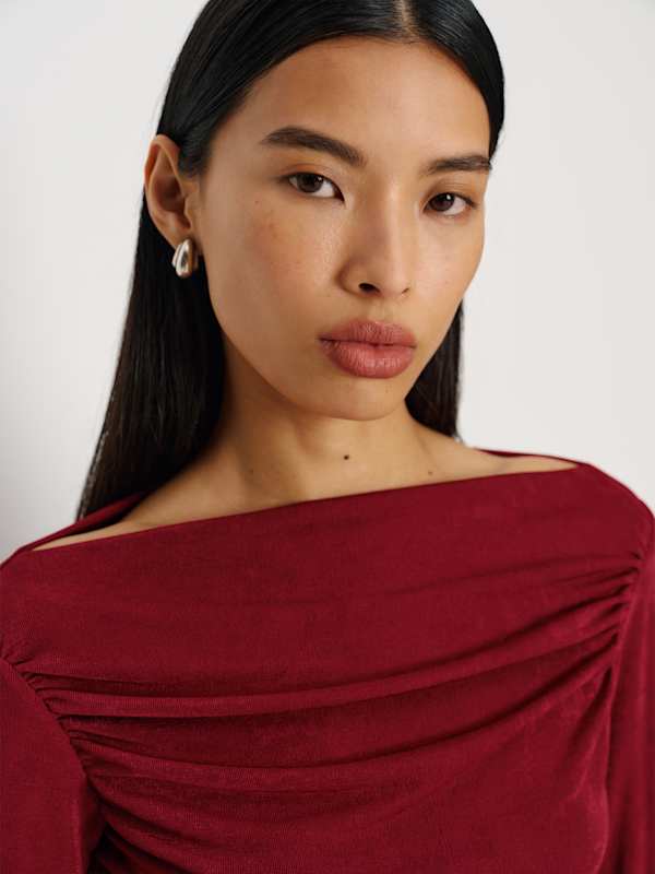 Berlin Knit Top - Deep Red