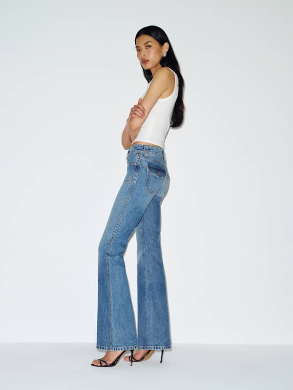 Colie Stretch Low Rise Bootcut Jeans - Malombe