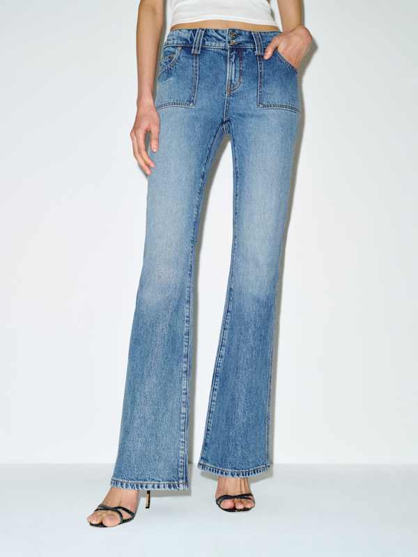 Colie Stretch Low Rise Bootcut Jeans - Malombe