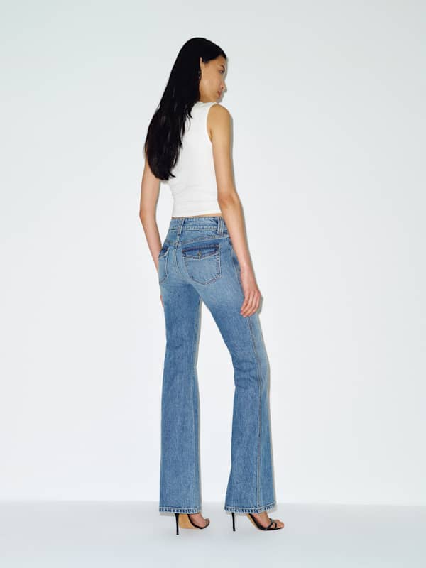 Colie Stretch Low Rise Bootcut Jeans - Malombe