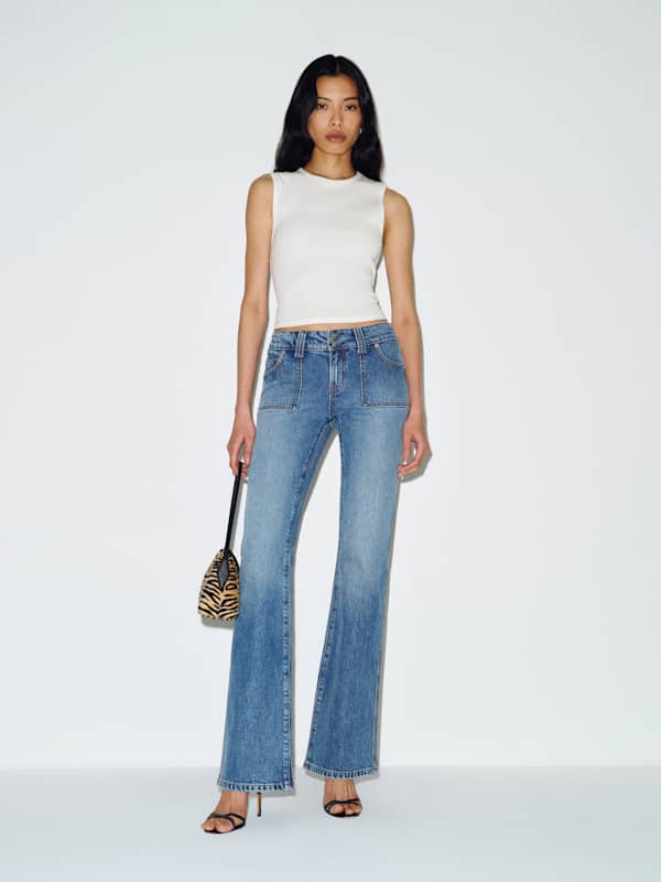 Colie Stretch Low Rise Bootcut Jeans - Malombe
