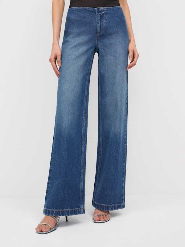 Talissa Stretch Low Rise Trouser Wide Leg Jeans - Pyramid