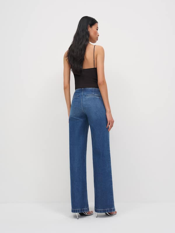 Talissa Stretch Low Rise Trouser Wide Leg Jeans - Pyramid