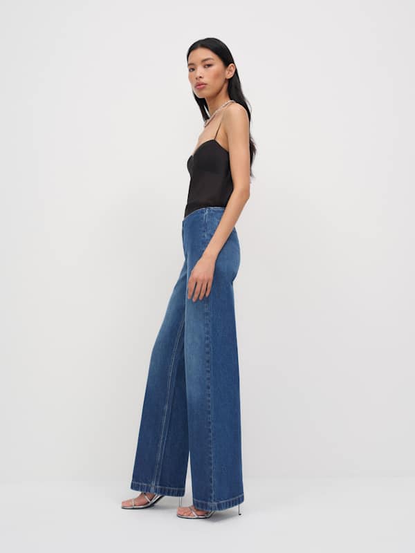 Talissa Stretch Low Rise Trouser Wide Leg Jeans - Pyramid