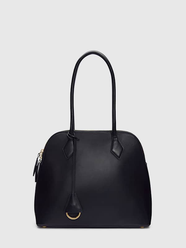 Camille Shoulder Bag - Black Leather