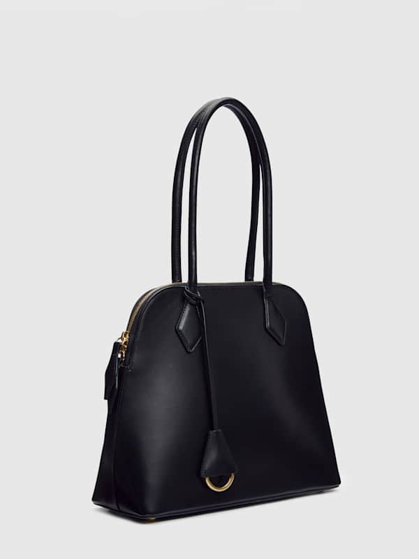 Camille Shoulder Bag - Black Leather