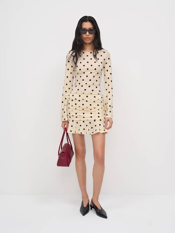 Brielle Knit Dress - Sundae Dot