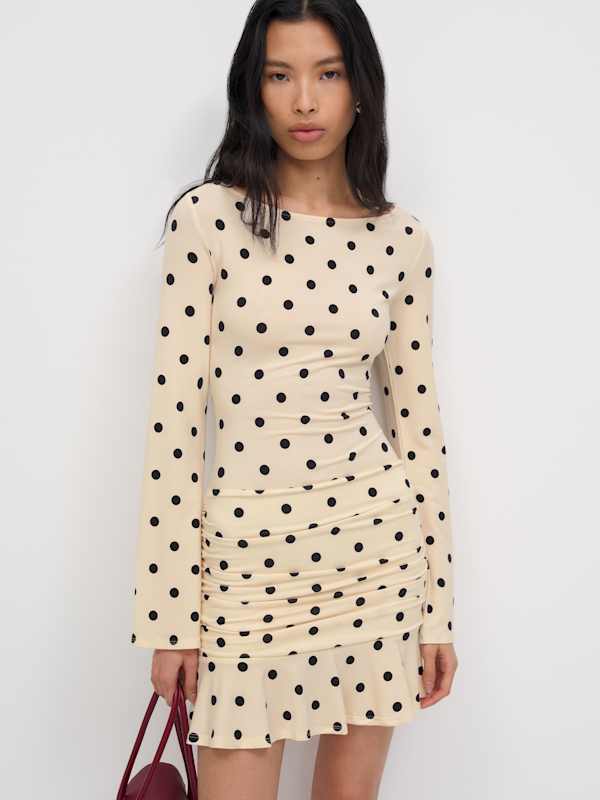 Brielle Knit Dress - Sundae Dot
