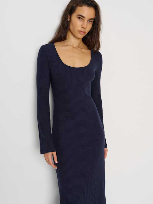 Robe en maille Rosalyn - Bleu nuit