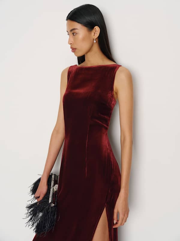 Romy Velvet Dress - Chianti