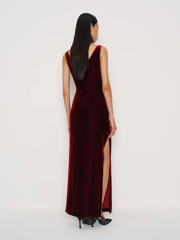 Romy Velvet Dress - Chianti