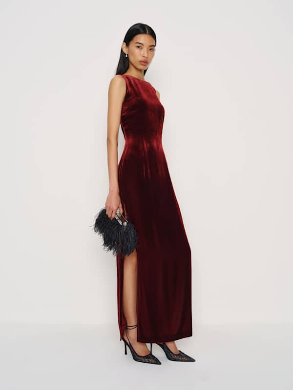 Romy Velvet Dress - Chianti