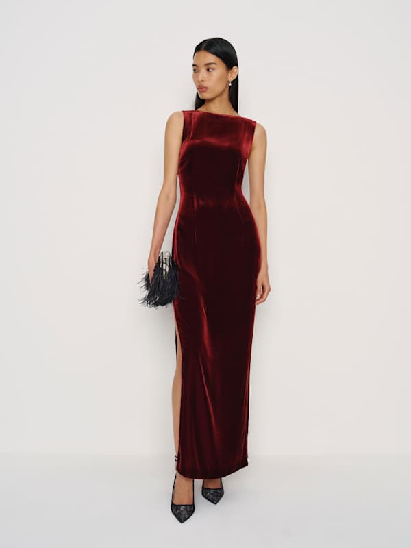 Romy Velvet Dress - Chianti