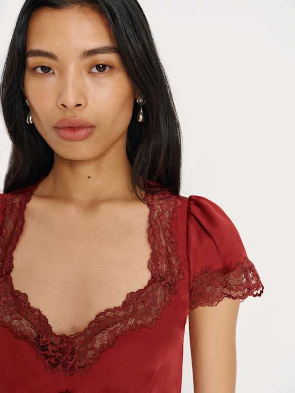 Romi Silk Dress - Sangre