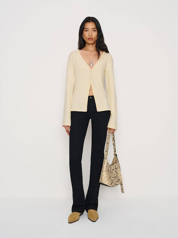 Millie Knit Top - Custard