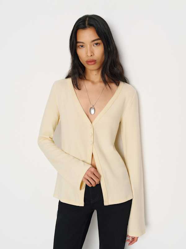 Millie Knit Top - Custard