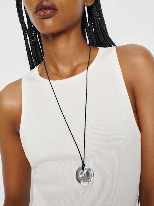 Estelle Necklace - Silver Black