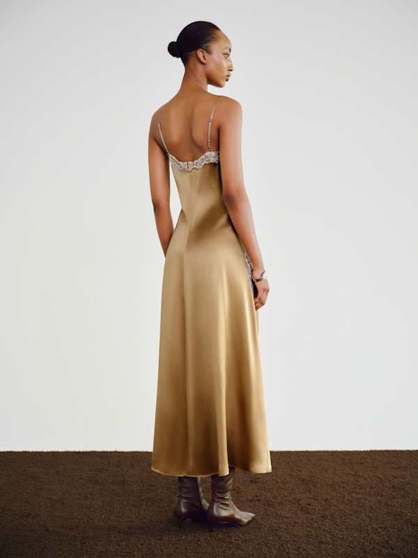 Ericka Silk Dress - Riesling