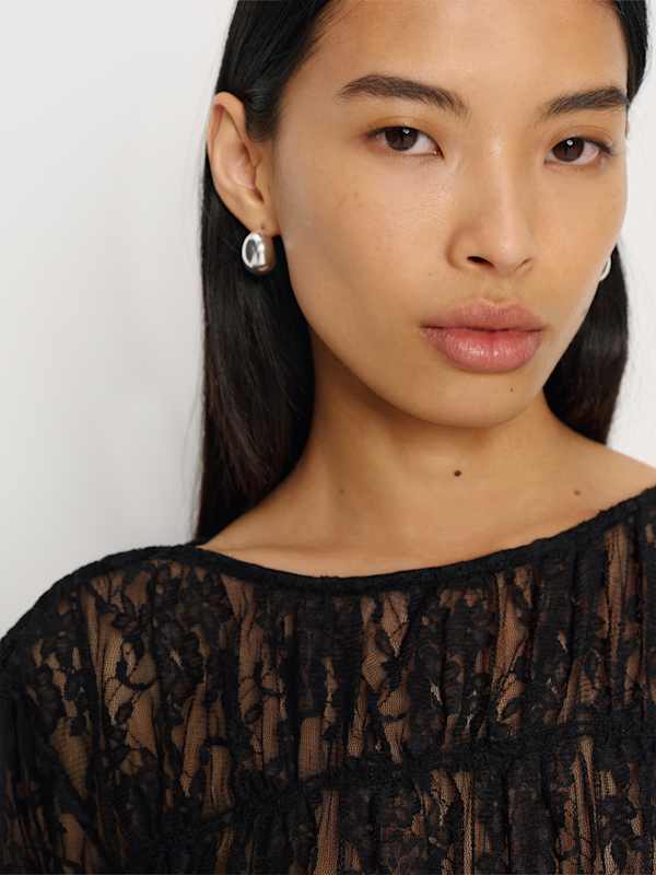 Laramie Knit Top - Black Lace