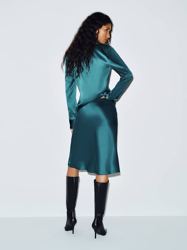 Raya Fitted Silk Shirt - Vitrine